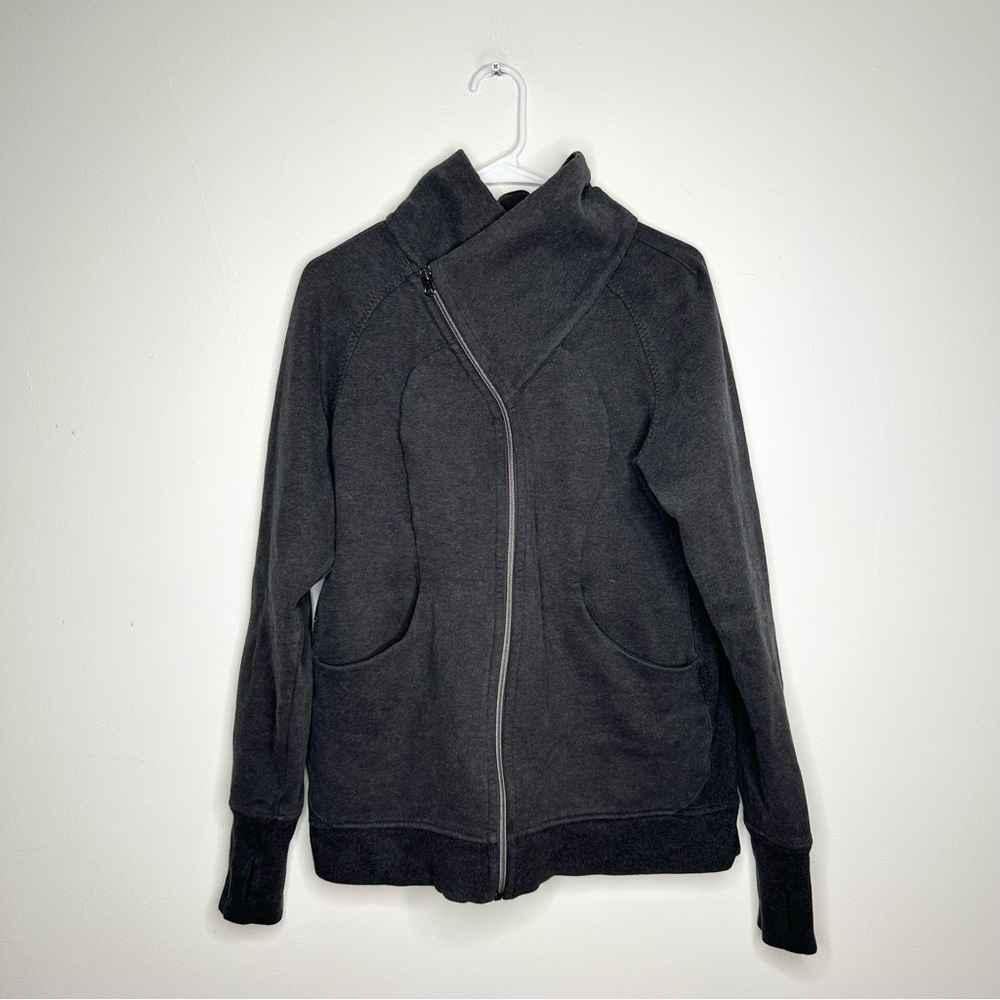 lululemon athletica Black Asymmetrical Zip Hoodie
